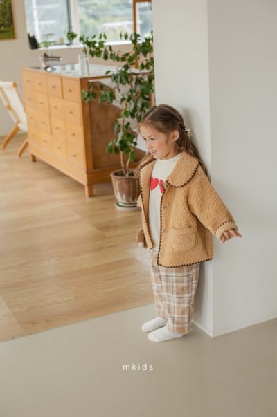 M-KIDS30｜(65-115cm) 2色滾邊縫線雙口袋刷毛外套11