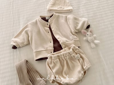 Valubebe26｜(65-90) 華夫格開襟外套16