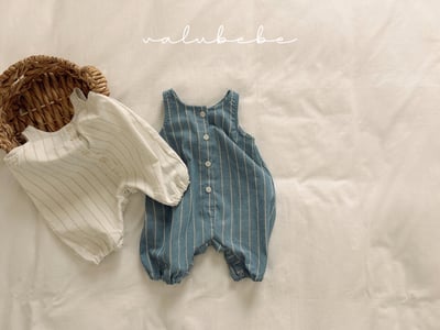 Valubebe 40｜(65-80cm) 鈕釦線條連身褲4