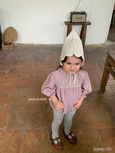 JE563｜(66-120cm) 蕾絲花邊領包屁衣/洋裝11