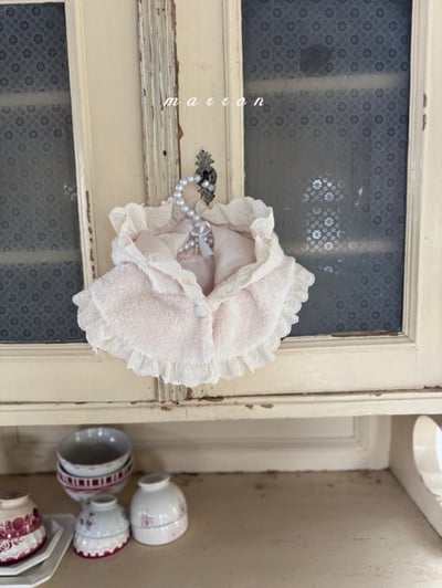 Marron 10｜(1y-6y) 刷毛蕾絲荷葉連帽斗篷10