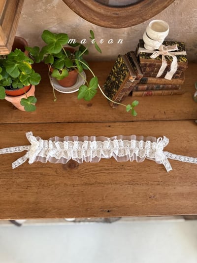 Marron48｜(free) 蕾絲波浪編髮帶2