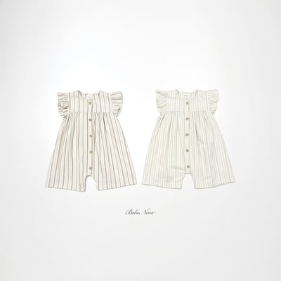 bebe nine32  (6m-24m) 2色簡約線條連身服2