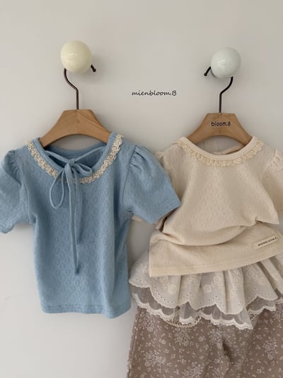 Bloom.b17｜(55cm-118cm) 蕾絲滾邊透氣上衣4