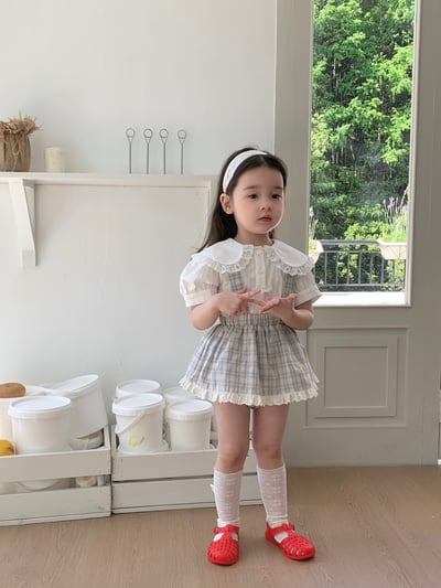 JE27｜(66-120cm) 學院格紋吊帶包屁衣/洋裝15