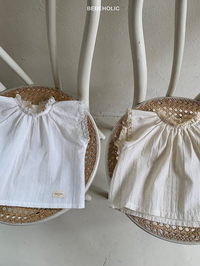Bebe holic33｜(3m-18m) 蕾絲圓領邊上衣3