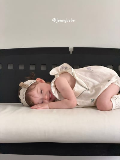 JE708｜(66-90cm) 刺繡花卉滾邊包屁衣16