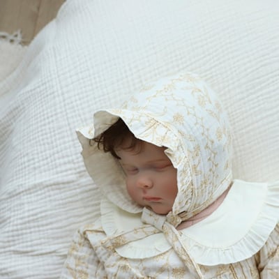 LEMONADE19｜(55cm-85cm) 2色翻領碎花包屁衣5