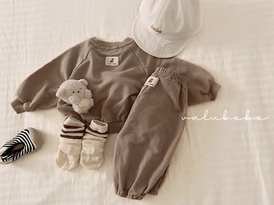 Valubebe01｜(65-90) 英字縮口褲9