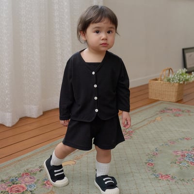 bebe nine47  (65cm-115cm) 3色素色簡約三件組1