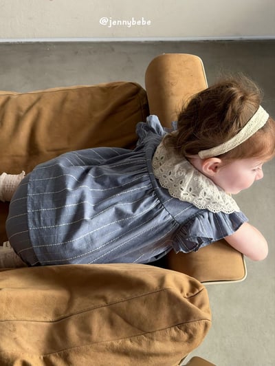 JE724｜(80-110cm) 蕾絲領線條套裝14