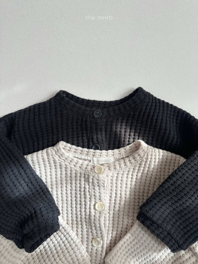 MiniRobe19｜(70-110) 華夫格開襟外套9