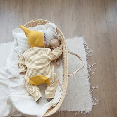 LEMONADE27｜(55cm-85cm) 3色條紋羅紋連身衣含帽子11