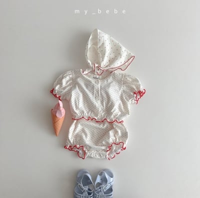 my_bebe15｜(58-72cm) 捲邊開襟外套包屁衣套裝11