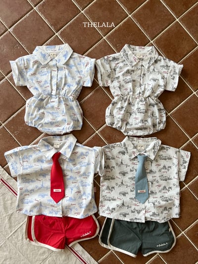 thelala58｜ (0m-18m) 鐵塔印花有領包屁衣7