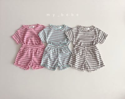 my_bebe22｜(80-120cm) 條紋捲邊套裝12