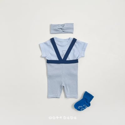Oottbebe02｜(0m-12m  1y-7y)  素色上衣+條紋背心（兩件組）14
