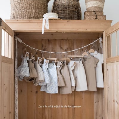 M-KIDS16｜(65-115cm) 摺邊綁帶套裝5