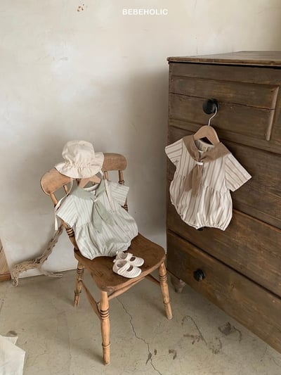 Bebe holic19｜(3m-18m) 水手條紋連身服5