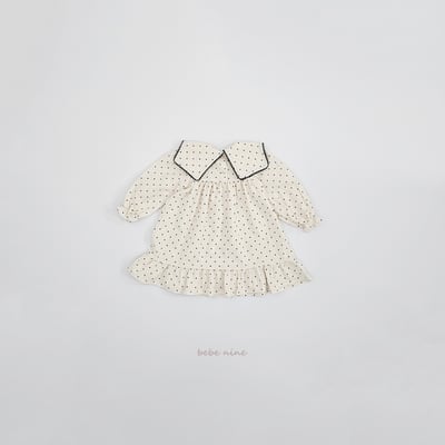 bebe nine17 (65-90) 2色翻領荷葉滾邊洋裝13