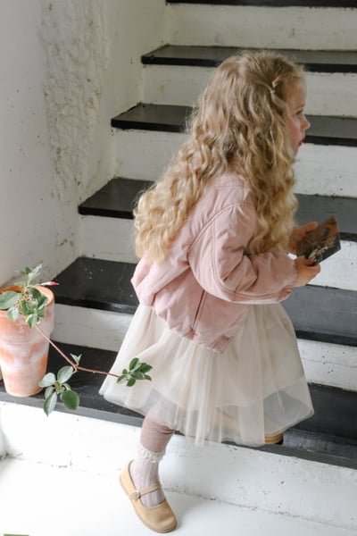 FLO46｜(85-135cm) 2色褶皺領鋪棉外套9