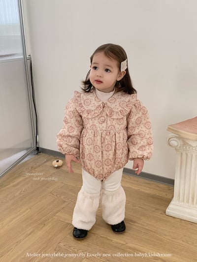 JE 249｜(66-90cm)  花朵大翻領包屁衣16