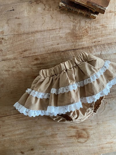 Anne Shirley19｜(3m-22m) 2色格紋蕾絲邊層次包屁裙2