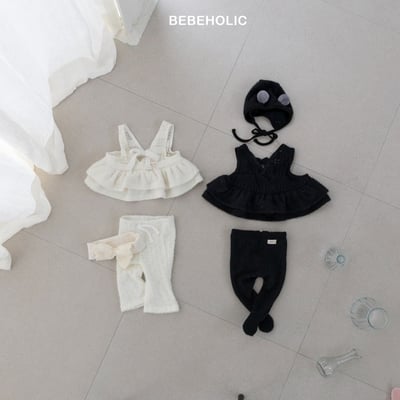 Bebe holic16｜(free) 針織V領荷葉裙襬背心9