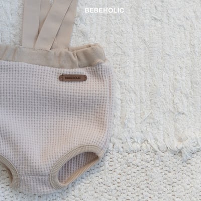 Bebe holic25｜(3m-18m) 華夫格吊帶包屁褲15