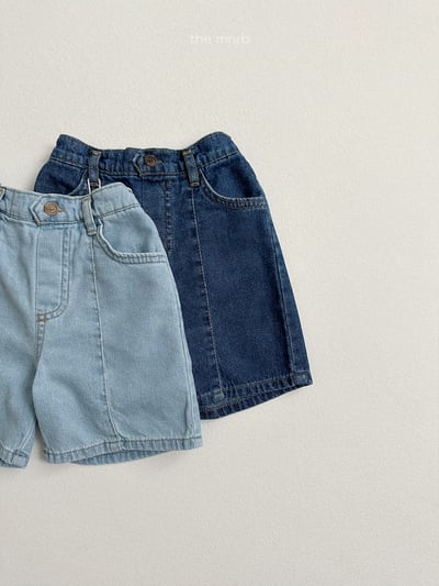 MiniRobe23｜(70-110) 壓紋牛仔短褲8