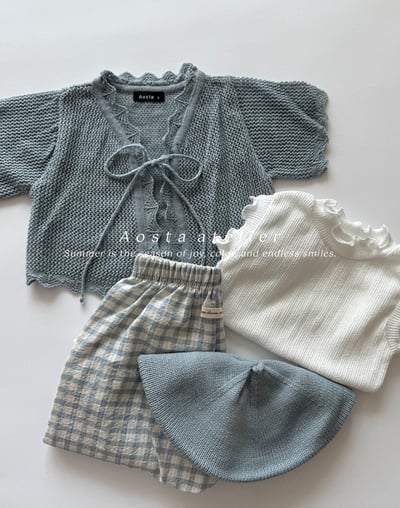 AOSTA33｜(6m-5y) 3款綁帶針織開衫外套14