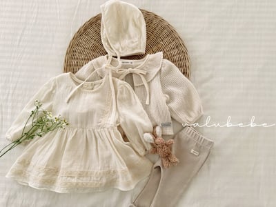 Valubebe30｜(65-90) 荷葉開襟綁帶外套11