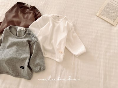 Valubebe04｜(65-90) 側開扣素面上衣9