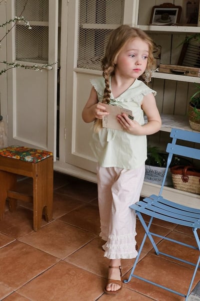 FLO36｜(75-140) 蕾絲花邊層次長褲12