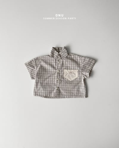 onu42｜(70cm-115cm) 格紋口袋襯衫10