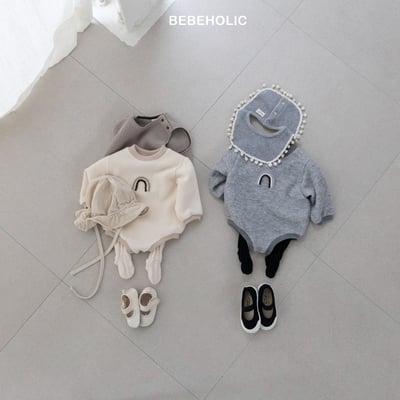 Bebe holic45｜(3m-18m) 彩虹微起毛包屁衣17