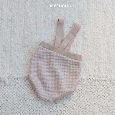 Bebe holic25｜(3m-18m) 華夫格吊帶包屁褲17