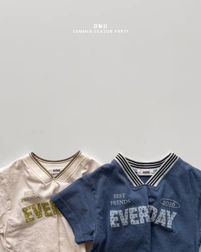 onu14｜(70cm-115cm) V領英字印花上衣4