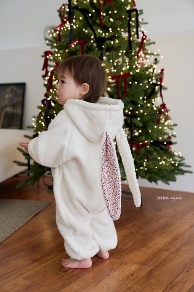 bebe nine07 (65cm-75cm) 2色碎花雪兔連身衣1