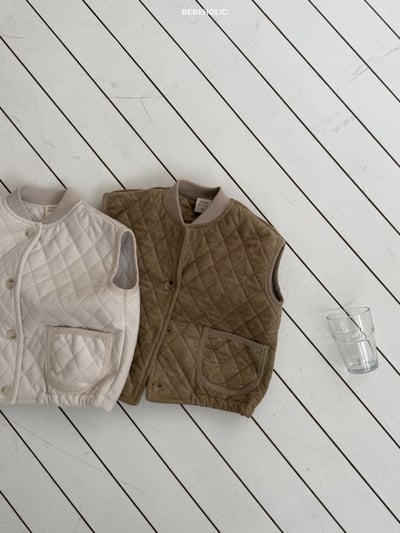 Bebe holic20｜(6m-18m) 菱格紋口袋背心11