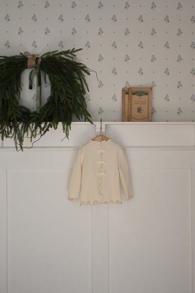 ROA39｜(6m-18m) 3色蝴蝶結緞帶捲邊上衣3