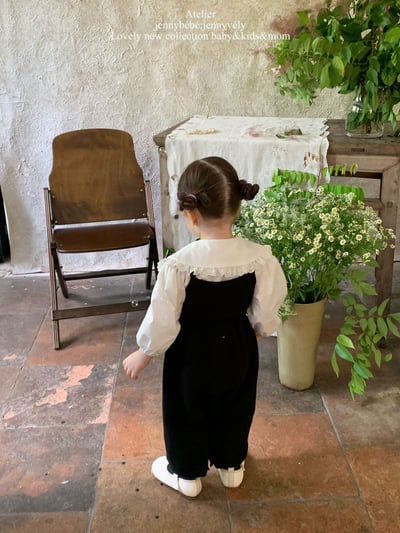 JE586｜(73-100cm) 花邊翻領襯衫/細肩連身褲20