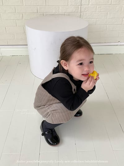 JE602｜(73cm-100cm) 學院風吊带連身裙/高領上衣14