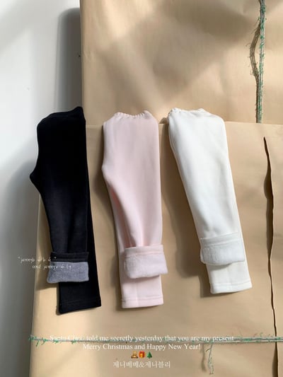 JE 422｜(80-110cm)  黑素色打底褲（含襪套）1