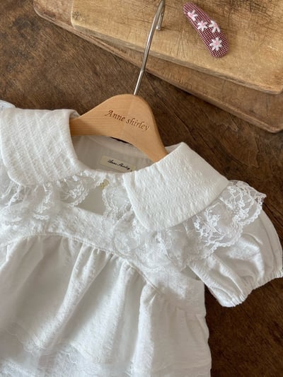 Anne Shirley05｜(1y-5y) 2色蕾絲花邊襯衫9