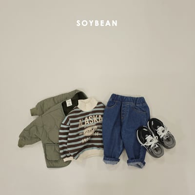 Soybean86｜(75cm-118cm) 英字條紋印花休閒上衣11