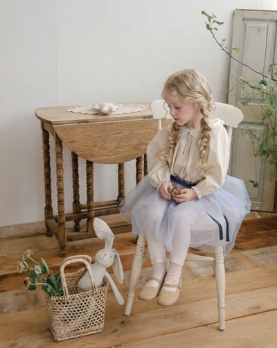 FLO19｜(75-135cm) 3色夢幻薄紗內搭褲裙10