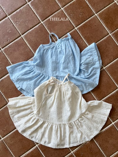 thelala38｜ (70-115) 壓花細肩洋裝13