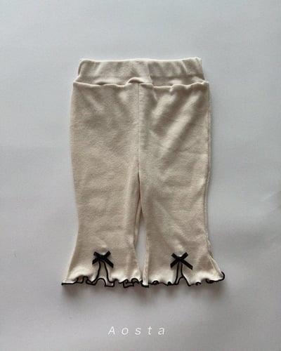 AOSTA47｜(6m-5y) 4款羅紋緞帶開衩褲5