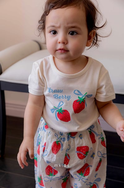 M-KIDS28｜(65-115cm) 印花縮口棉褲7